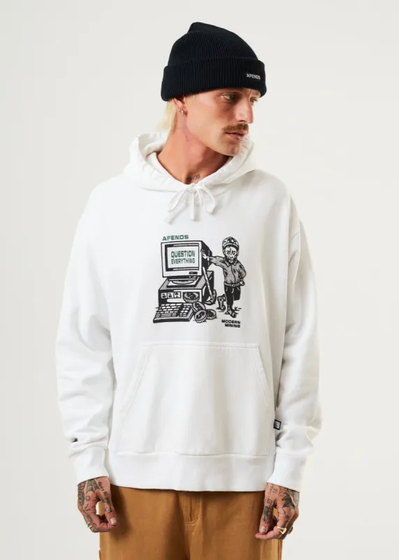 Afends Mens Ripple - Organic Graphic Hoodie - White sold by Afends