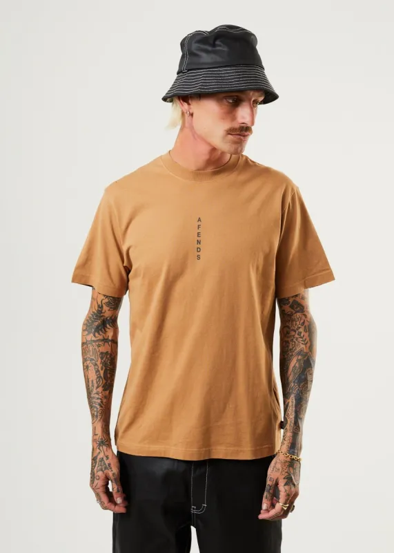 Afends Mens Machine - Recycled Retro T-Shirt - Chestnut sold by Afends