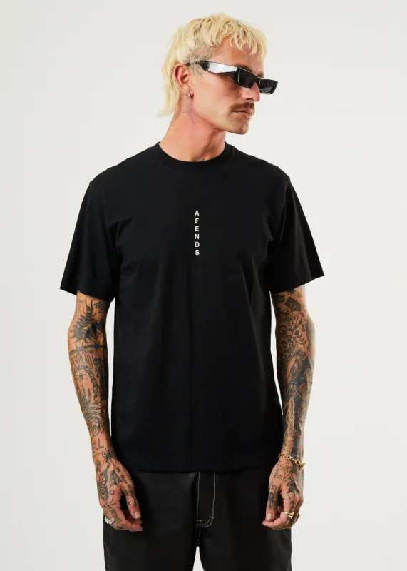 Afends Mens Machine - Recycled Retro T-Shirt - Black sold by Afends