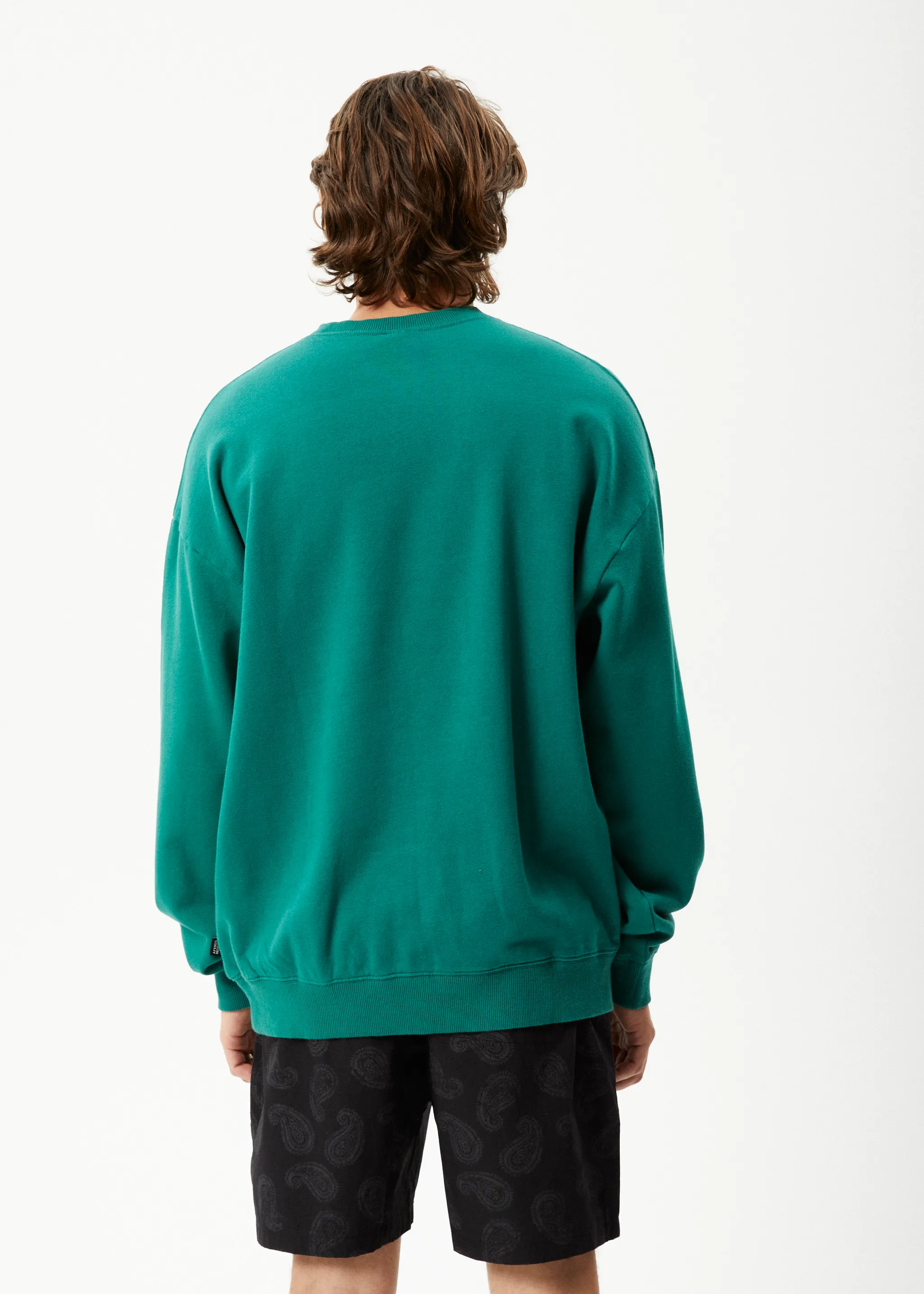 AFENDS Mens Gardener - Crew Neck Jumper - Emerald sold by Afends product image thumbnail 5