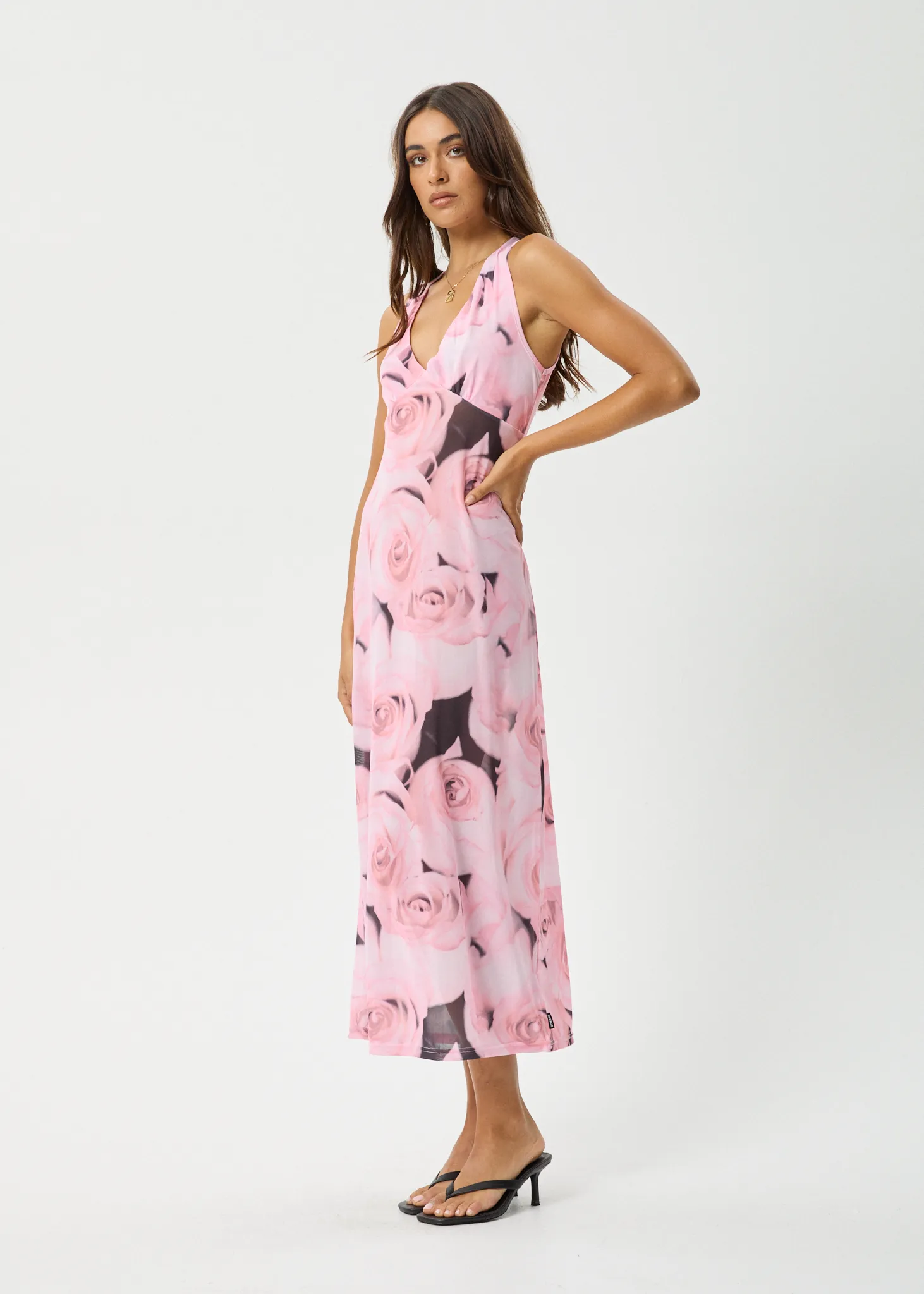 AFENDS Womens Marinette - Sheer Maxi Dress - Rose sold by Afends product image thumbnail 3