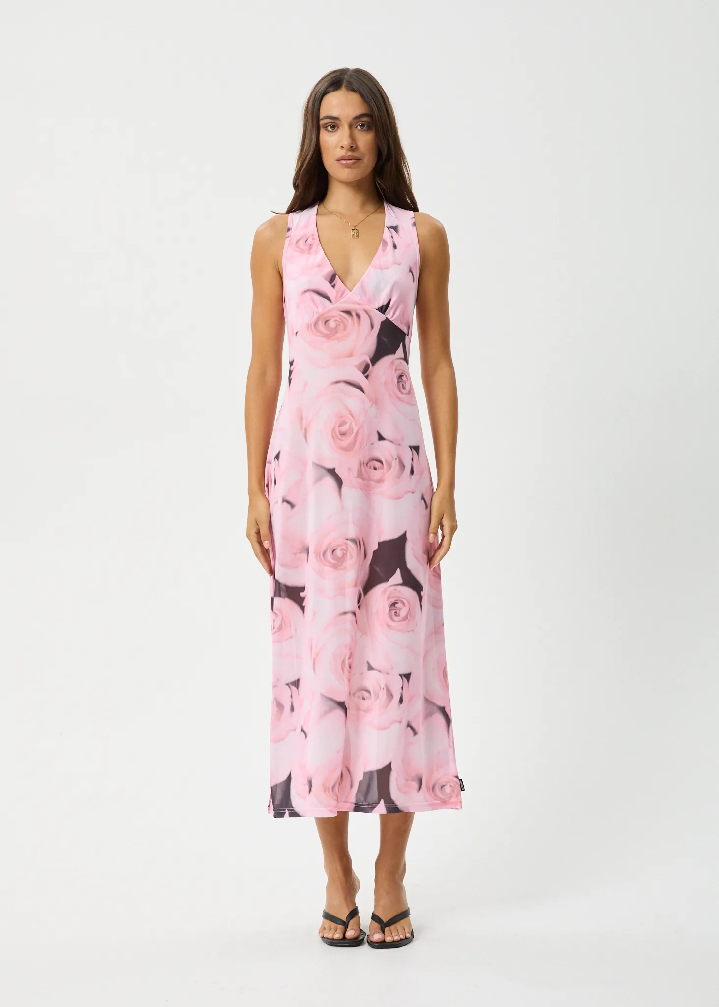 AFENDS Womens Marinette - Sheer Maxi Dress - Rose sold by Afends