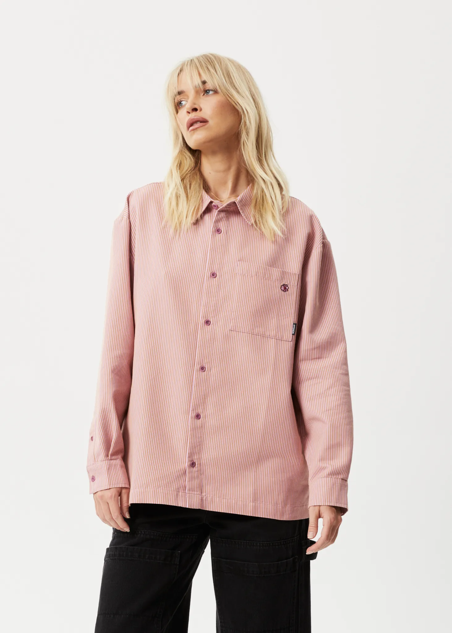 AFENDS Unisex Night Shade - Long Sleeve Shirt - Mustard Stripe sold by Afends product image thumbnail 2