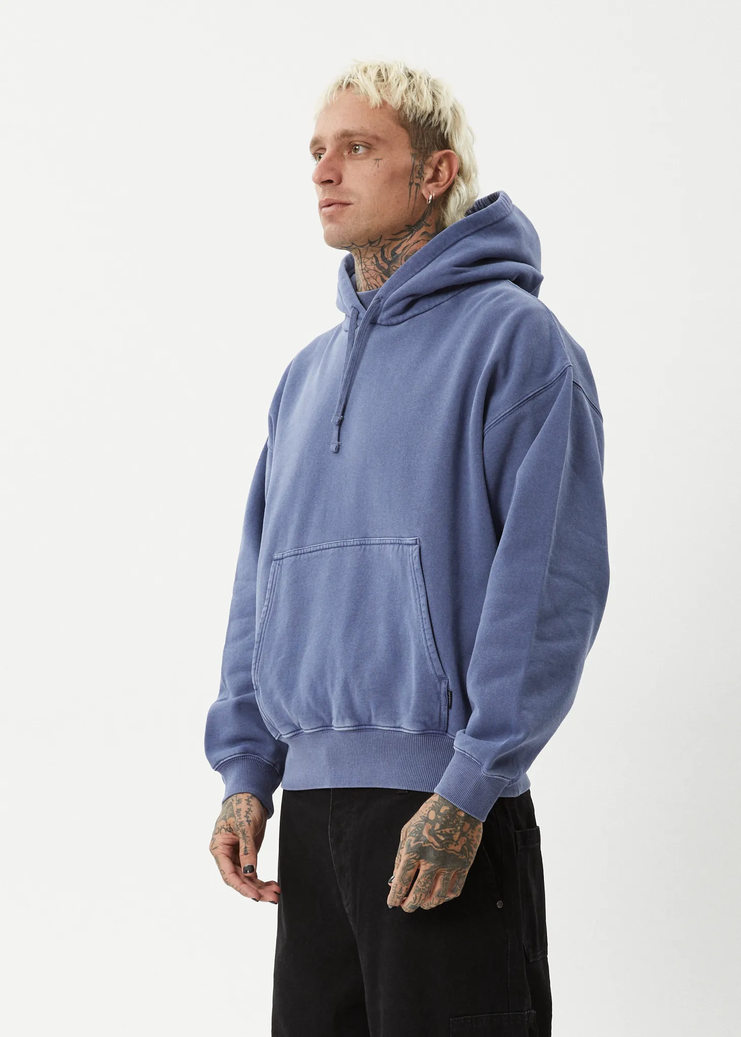 AFENDS Mens Genesis - Boxy Hoodie - Washed Marlin sold by Afends product image thumbnail 3