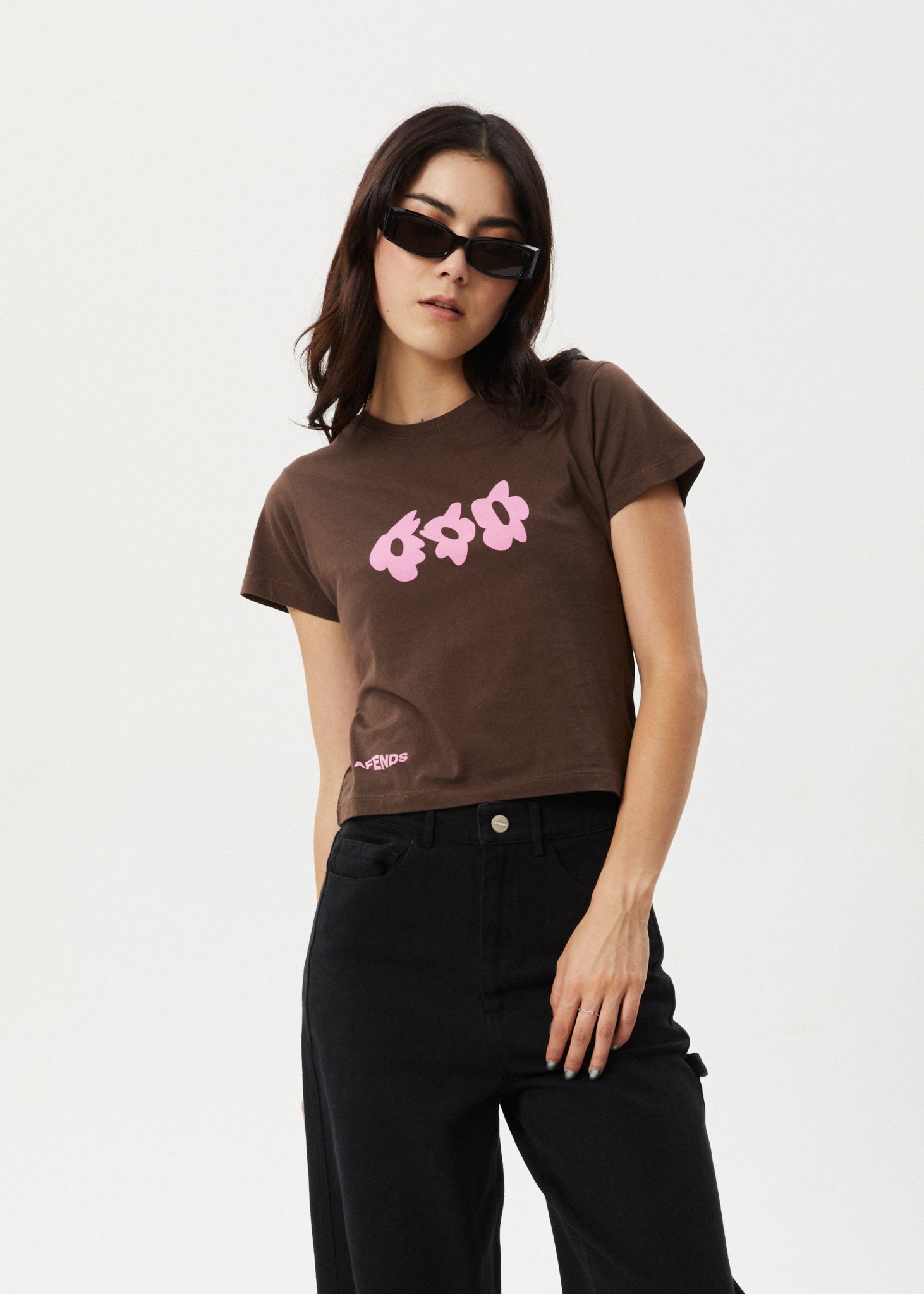 Afends Womens Alohaz - Recycled Baby Tee - Coffee Pink sold by Afends