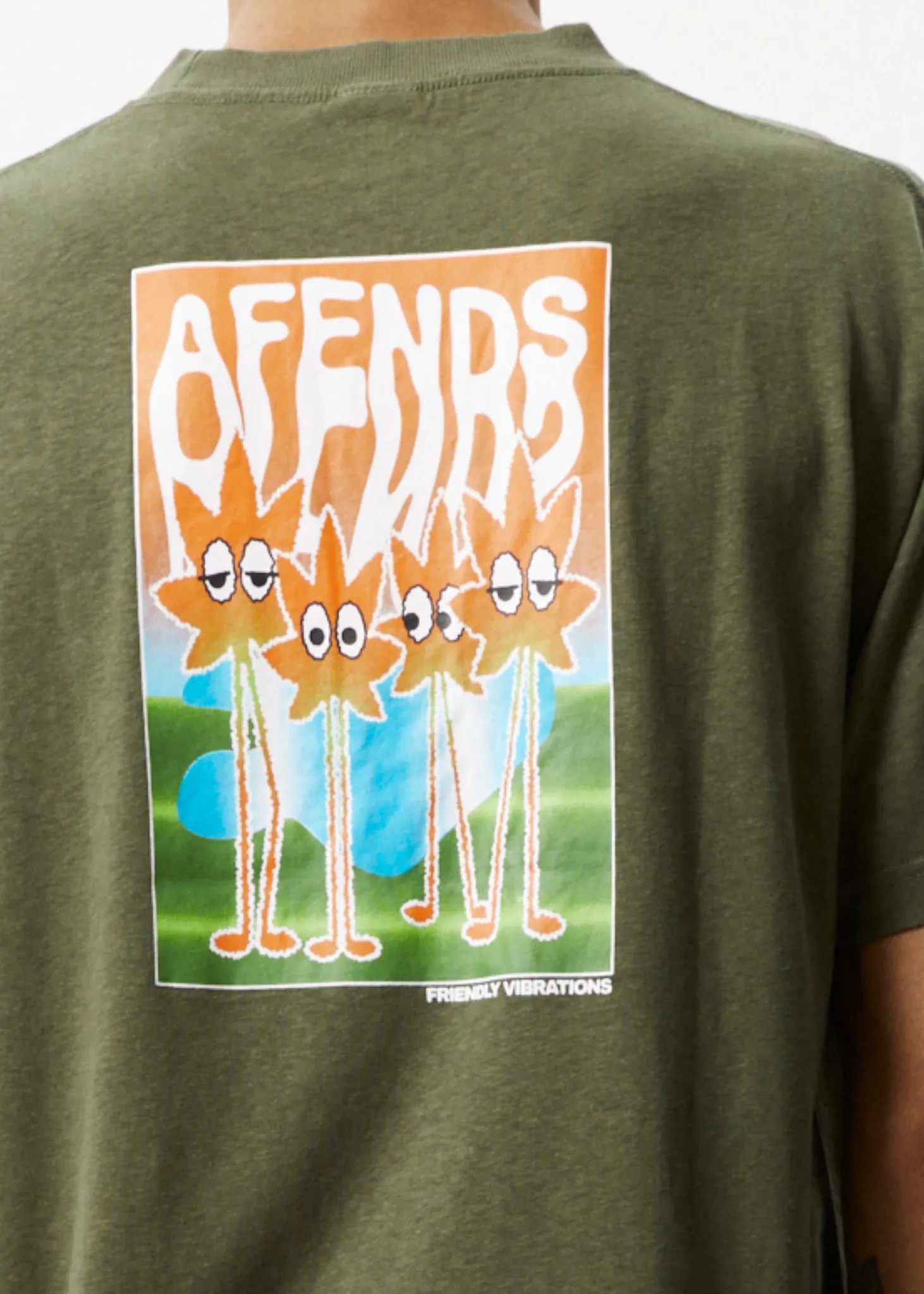 AFENDS Mens Vibrations - Boxy Graphic T-Shirt - Cypress sold by Afends product image thumbnail 4