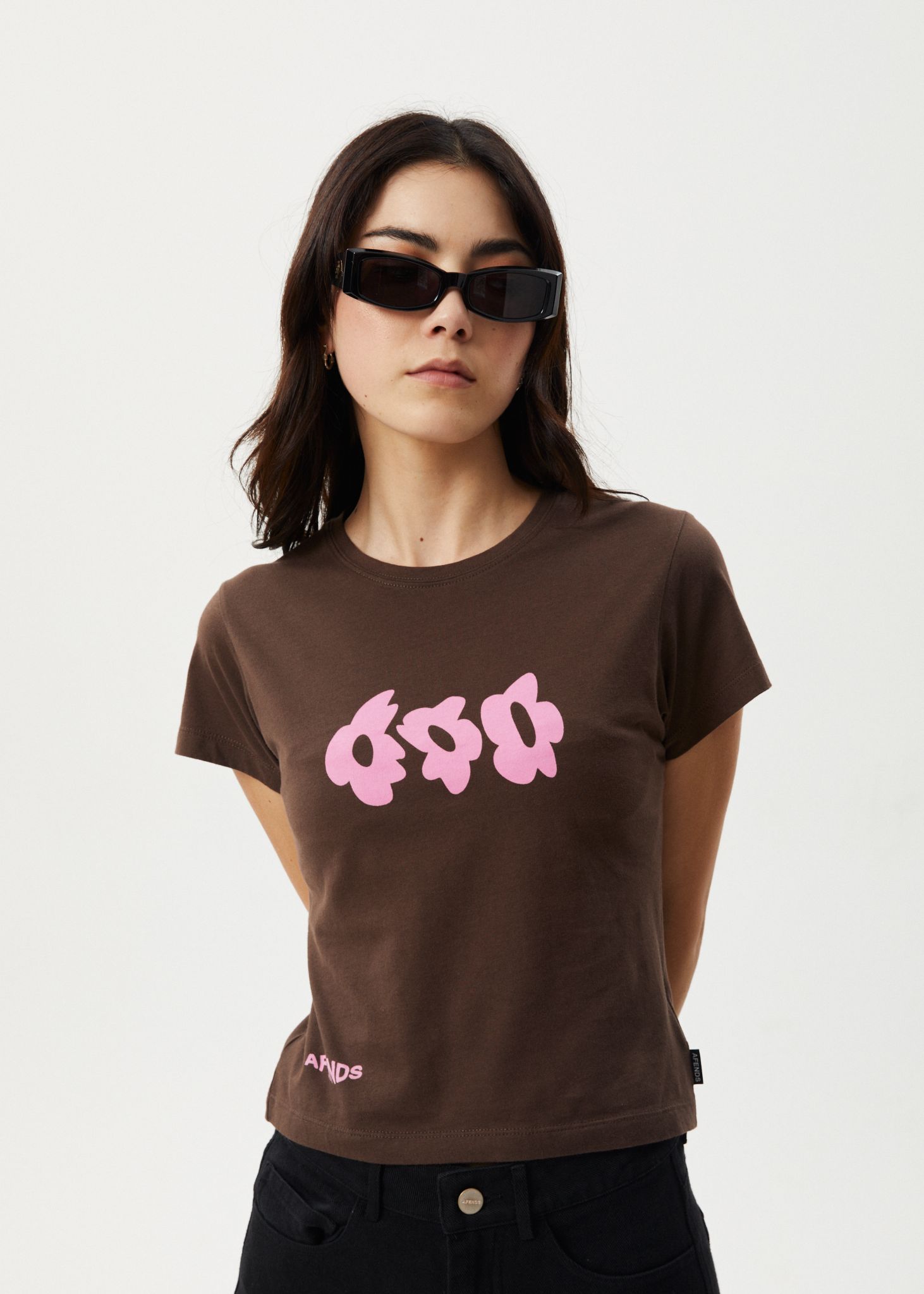 Afends Womens Alohaz - Recycled Baby Tee - Coffee Pink sold by Afends product image thumbnail 2