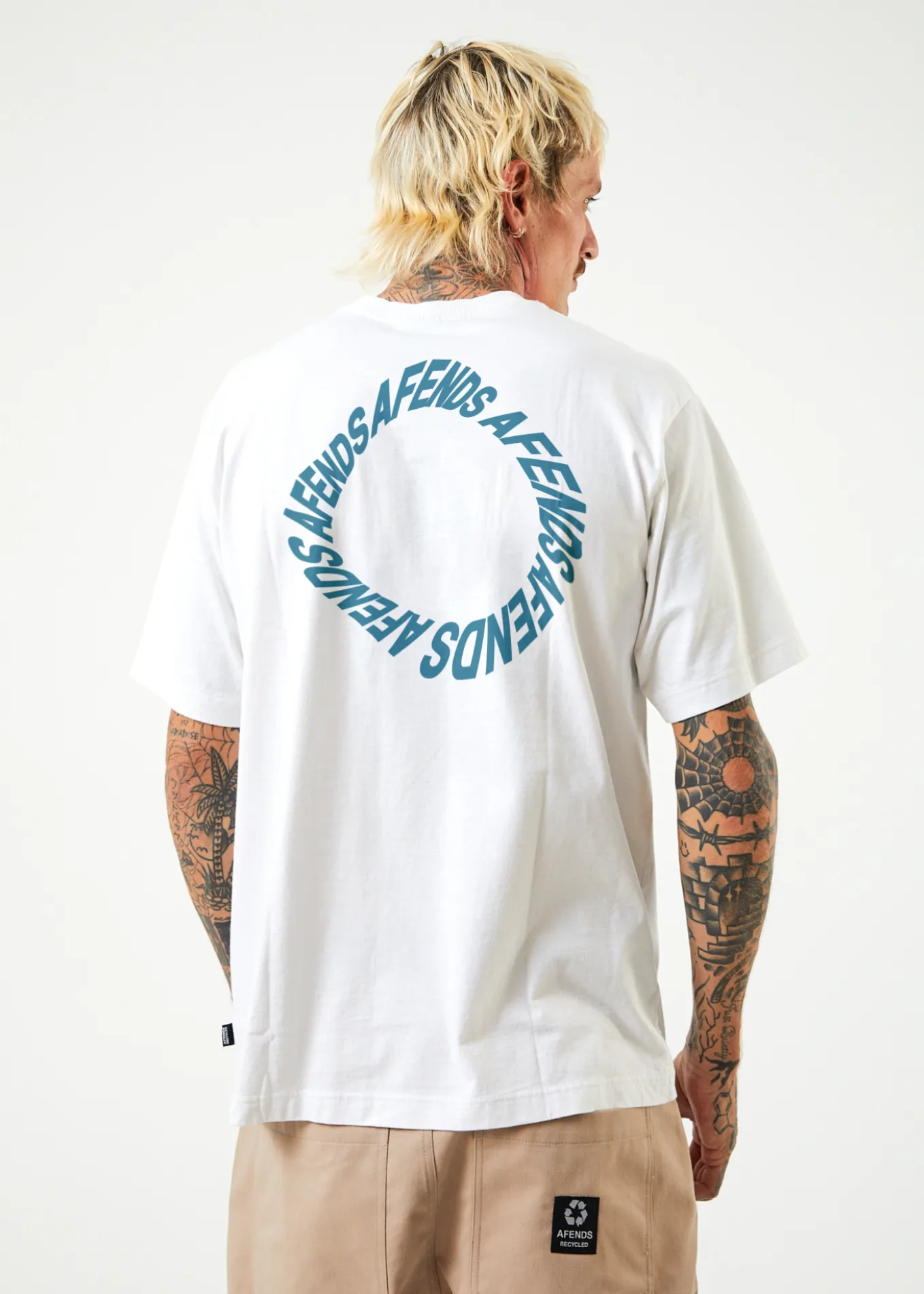 AFENDS Mens Vortex - Retro T-Shirt - White sold by Afends product image thumbnail 5