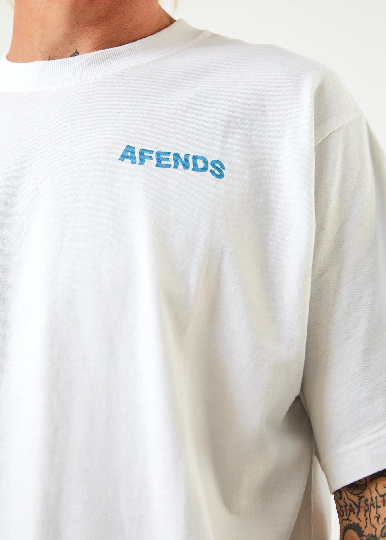 AFENDS Mens Vortex - Retro T-Shirt - White sold by Afends product image thumbnail 2