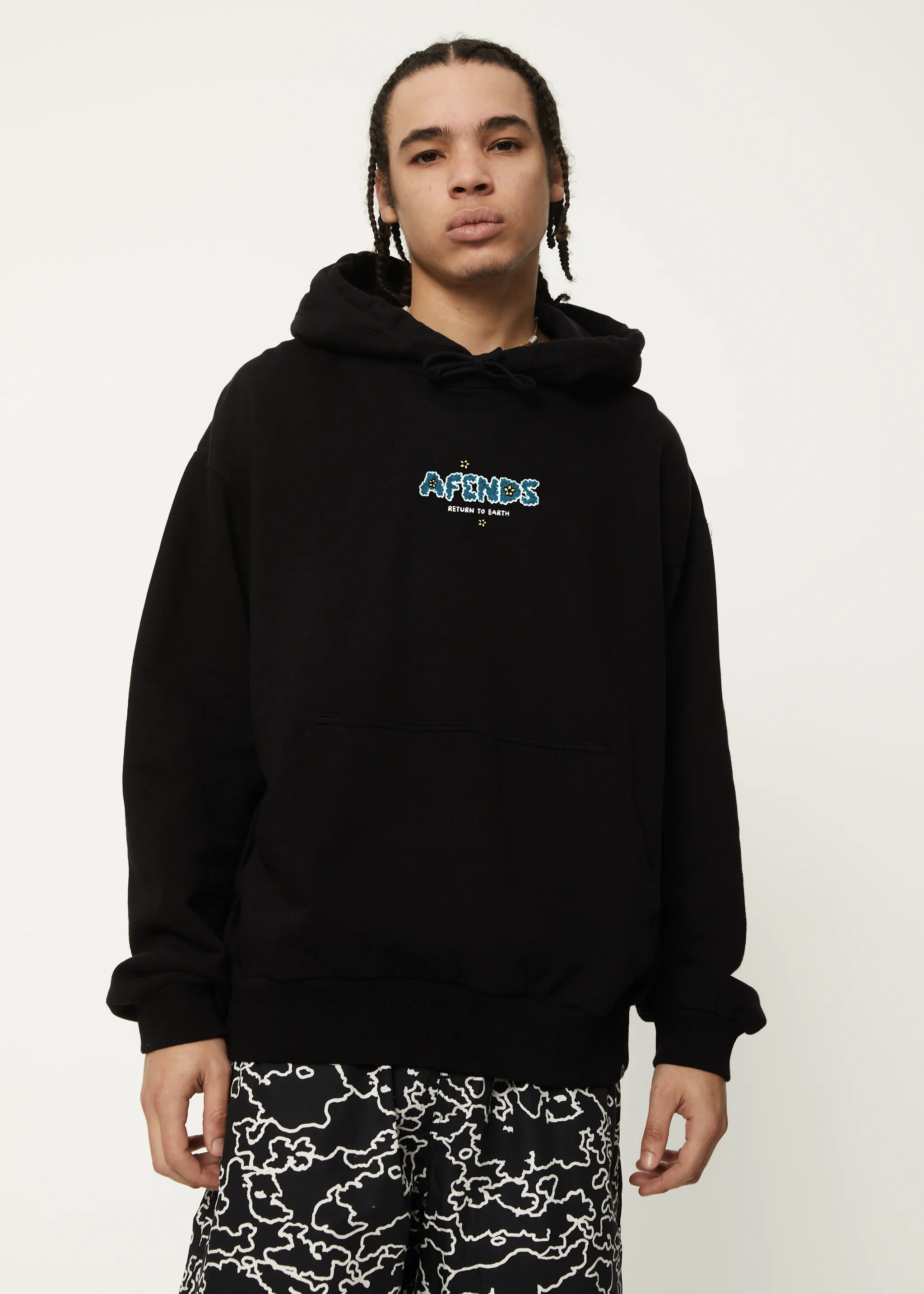AFENDS Mens Earthling - Hoodie - Black sold by Afends