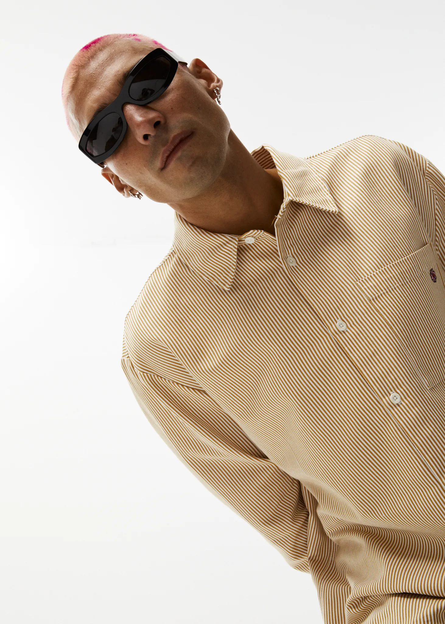 AFENDS Unisex Night Shade - Long Sleeve Shirt - White Stripe sold by Afends product image thumbnail 3