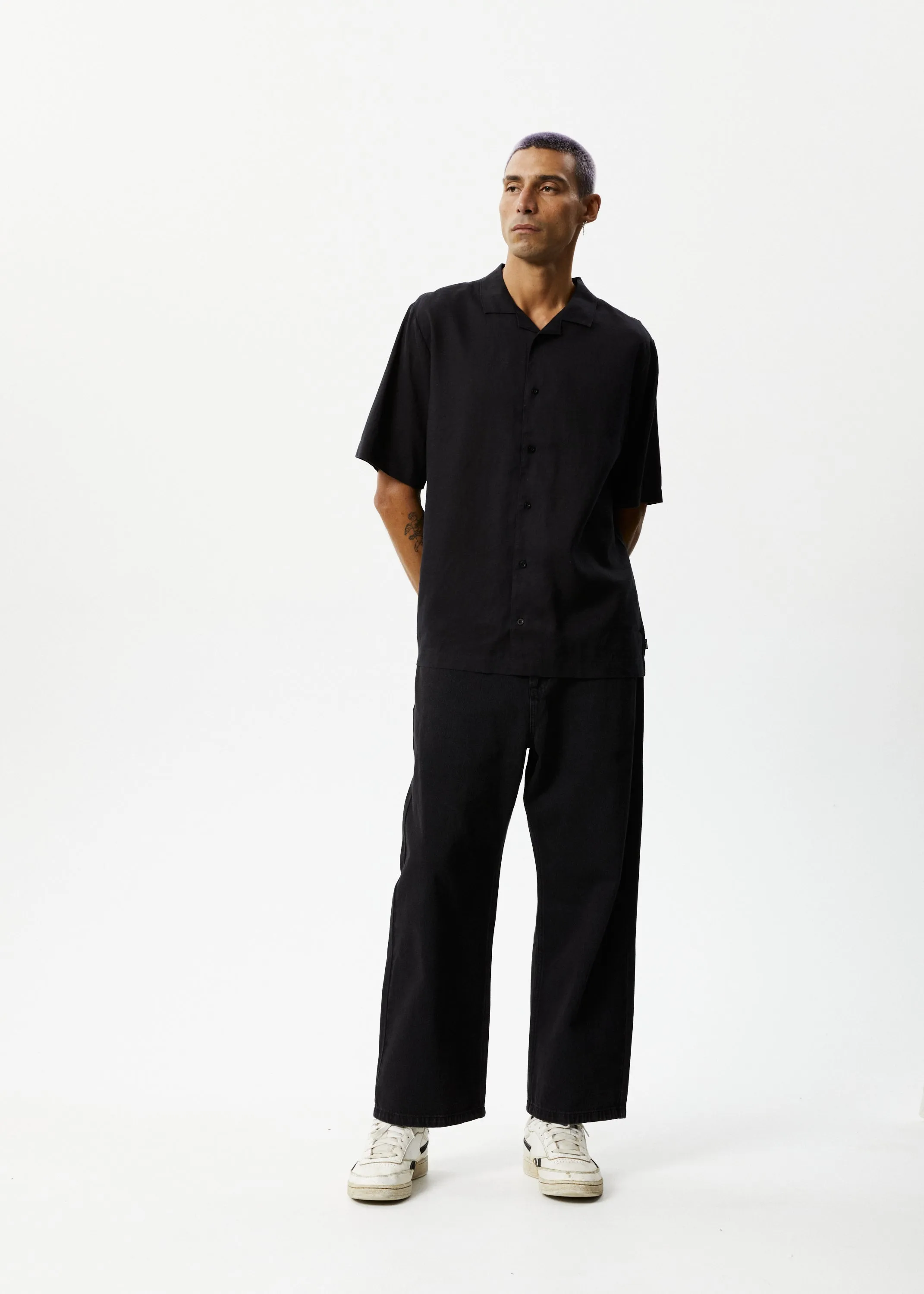 AFENDS Mens Daily - Cuban Short Sleeve Shirt - Black sold by Afends product image thumbnail 5