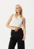 AFENDS Womens Ari Dalston - Waffle Singlet - Off White sold by Afends