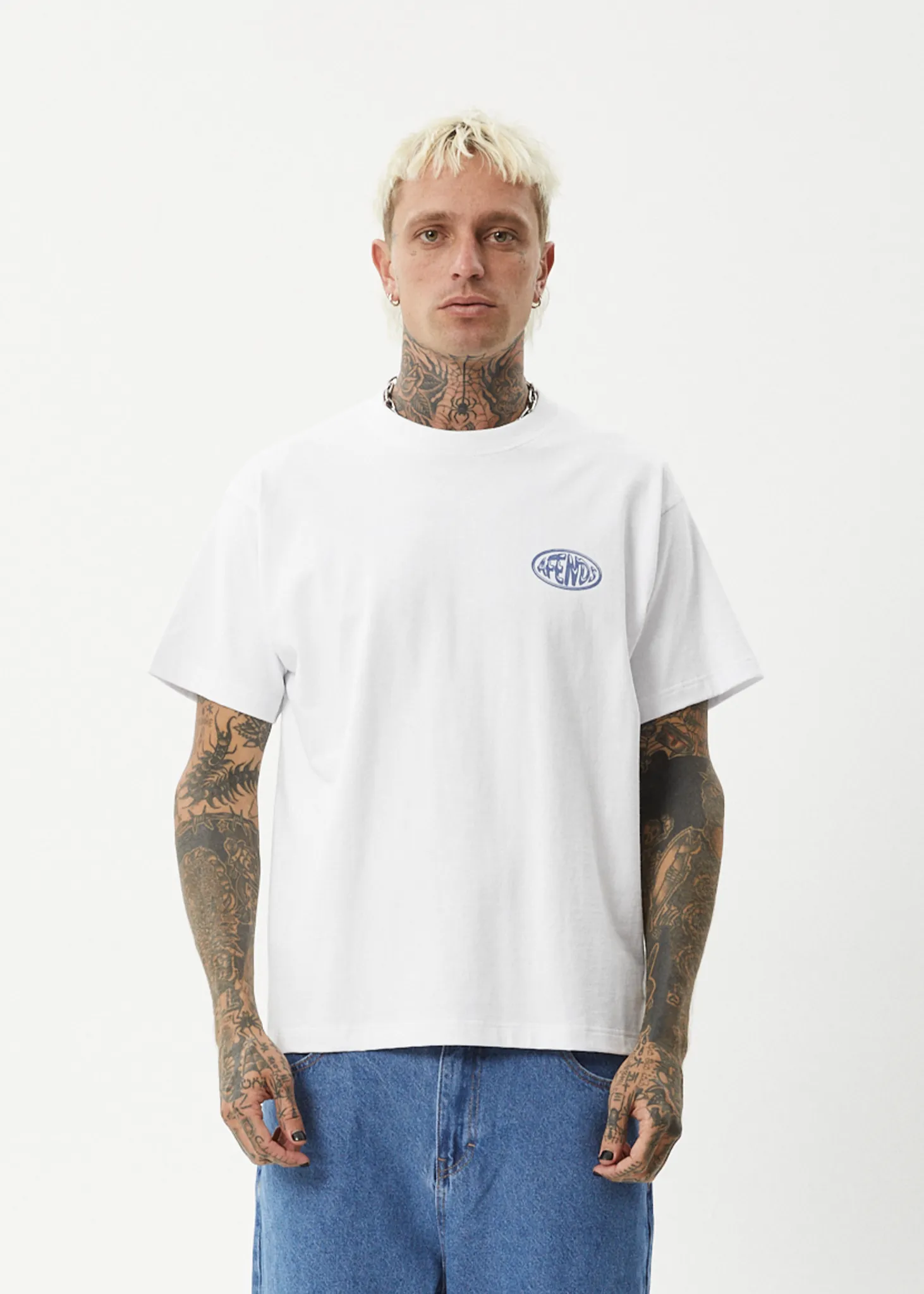 AFENDS Mens Frogga - Heavy Boxy T-Shirt - White sold by Afends product image thumbnail 2