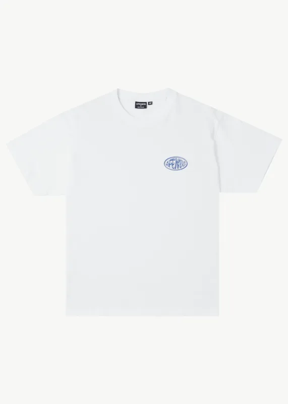 AFENDS Mens Frogga - Heavy Boxy T-Shirt - White sold by Afends