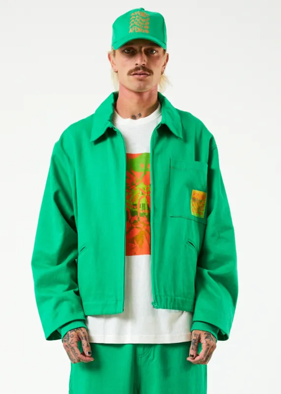 AFENDS Unisex Sleepy Hollow - Unisex Twill Carpenter Jacket - Forest sold by Afends