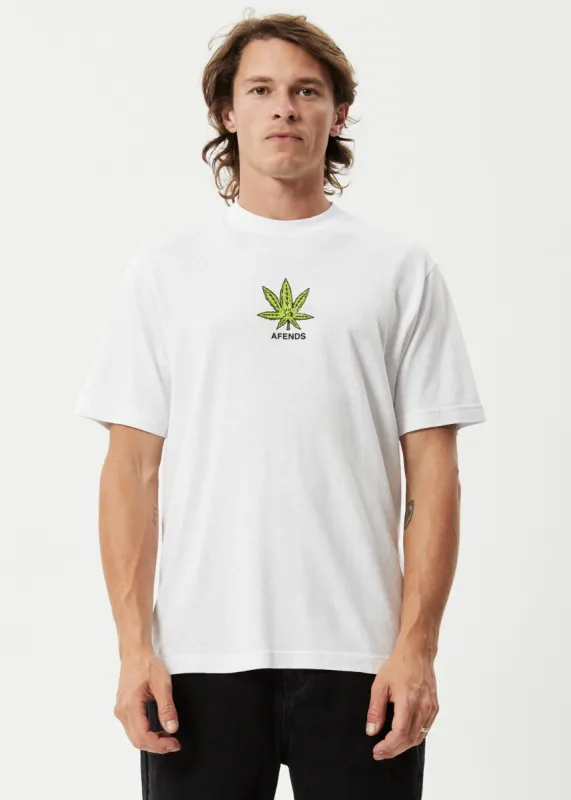 AFENDS Mens Coasting - Retro Graphic T-Shirt - White sold by Afends