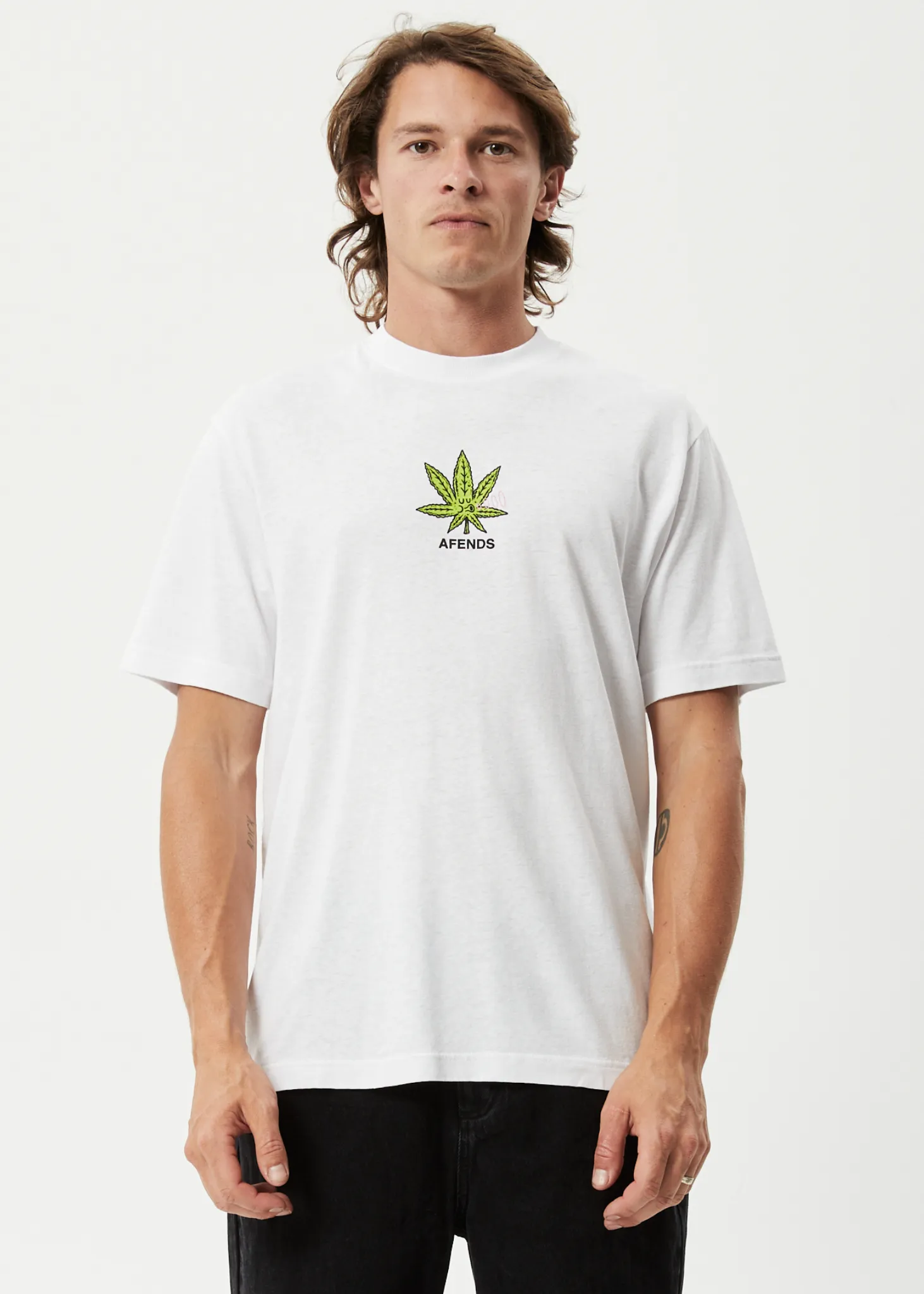 AFENDS Mens Coasting - Retro Graphic T-Shirt - White sold by Afends