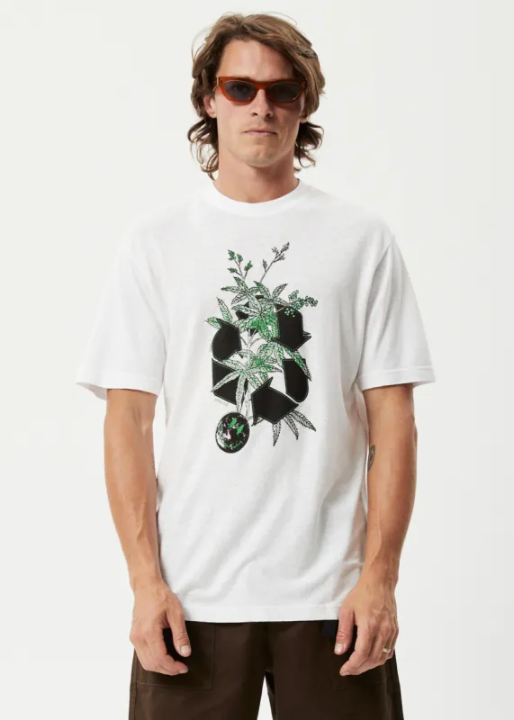 AFENDS Mens Build It - Retro Graphic T-Shirt - White sold by Afends