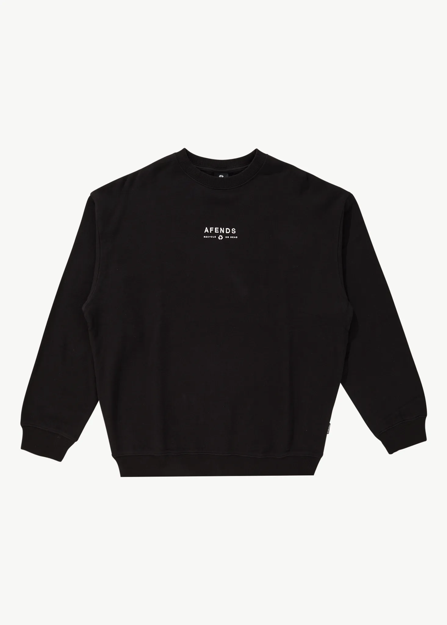 AFENDS Mens Calico - Crew Neck Jumper - Black sold by Afends product image thumbnail 3