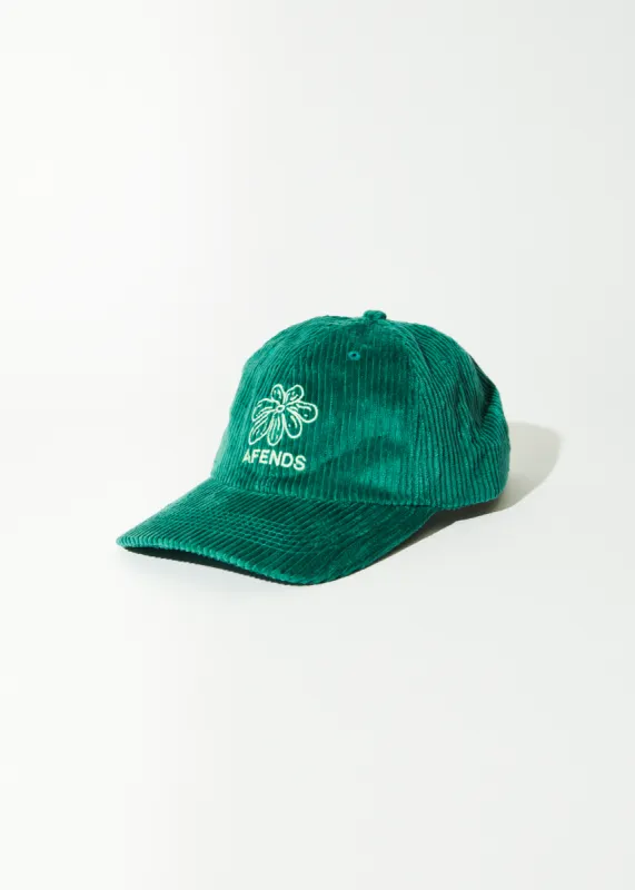 AFENDS Unisex Union - Corduroy Six Panel Cap - Emerald sold by Afends
