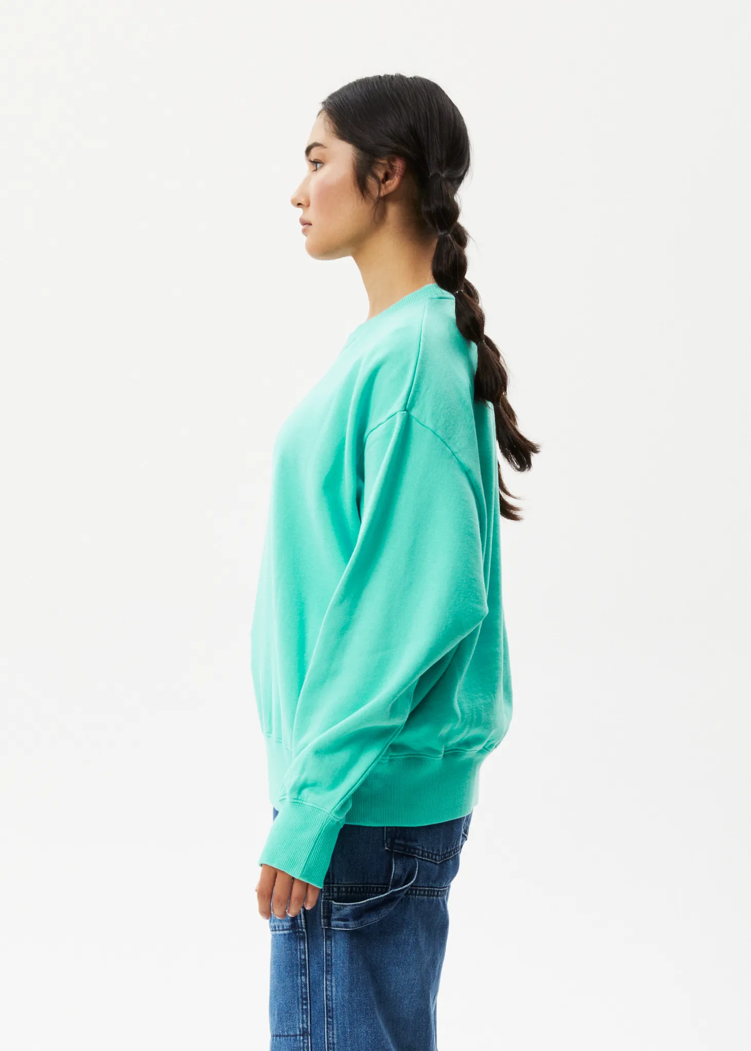 AFENDS Womens Taylor - Crew Neck Jumper - Jade sold by Afends product image thumbnail 5