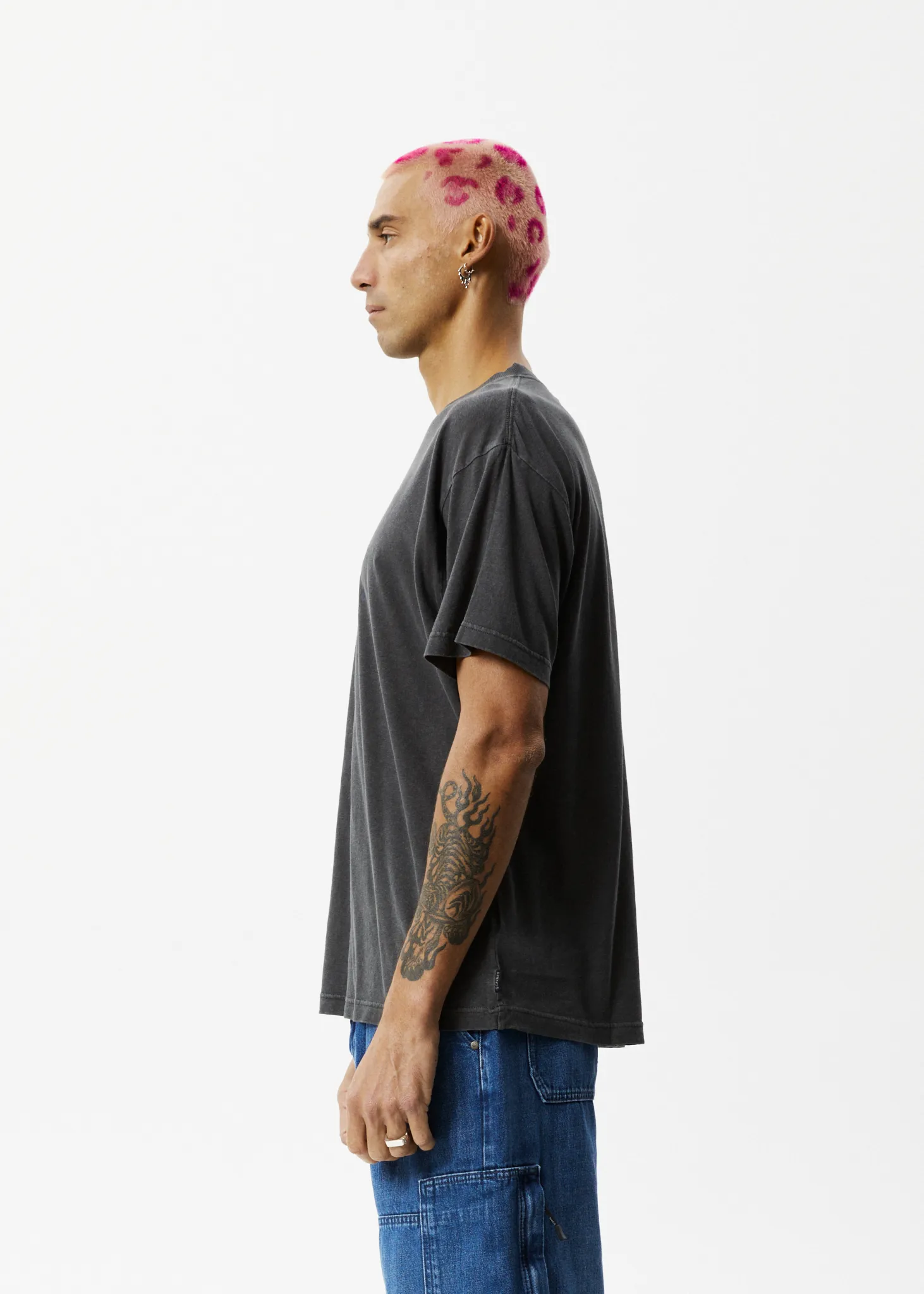 AFENDS Mens Peace - Boxy Graphic T-Shirt - Stone Black sold by Afends product image thumbnail 4