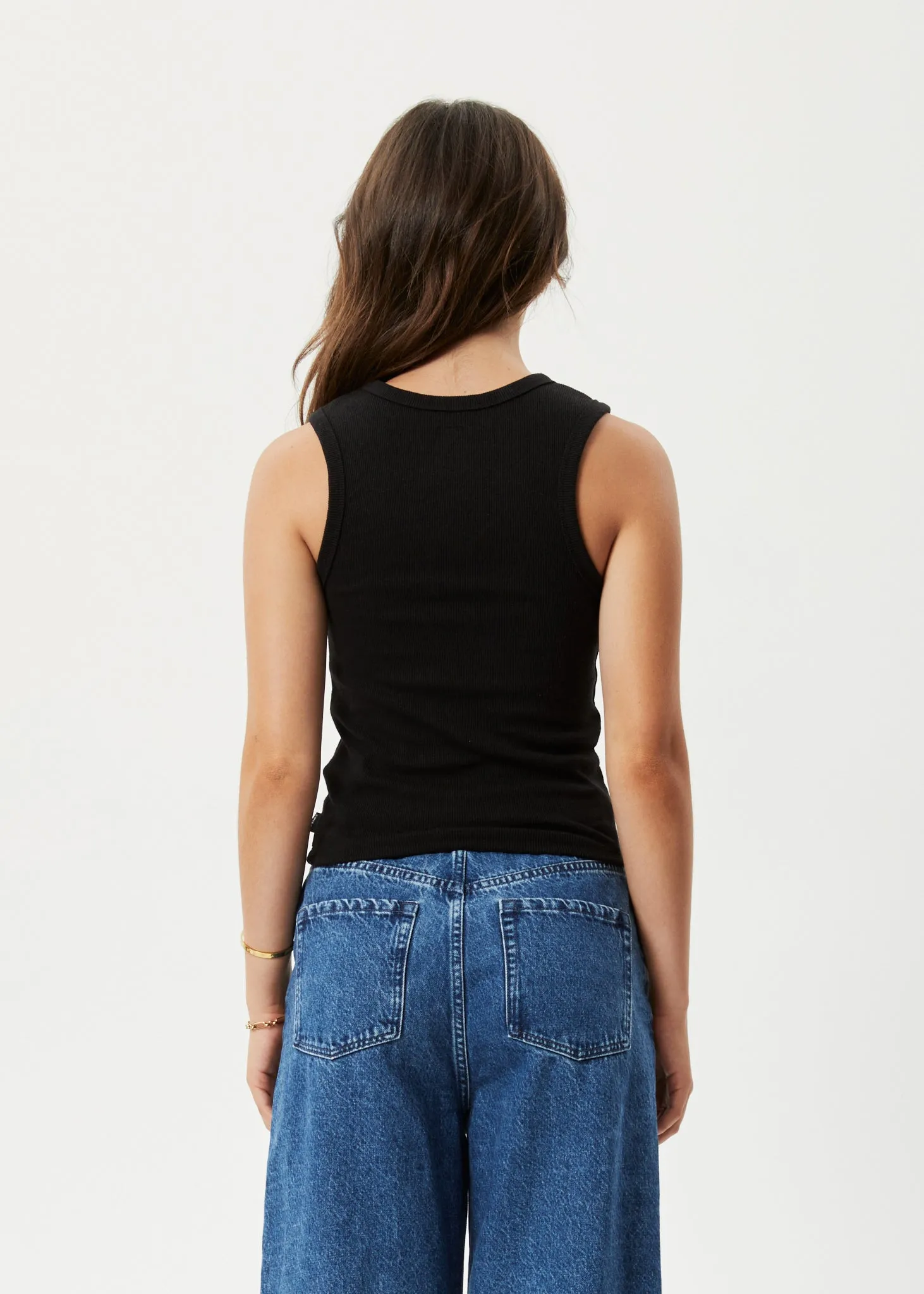 AFENDS Womens Daze Jasmin - Ribbed Singlet - Black sold by Afends product image thumbnail 5