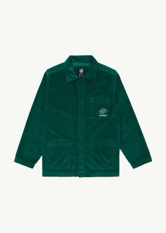 AFENDS Unisex Union - Corduroy Jacket - Emerald sold by Afends