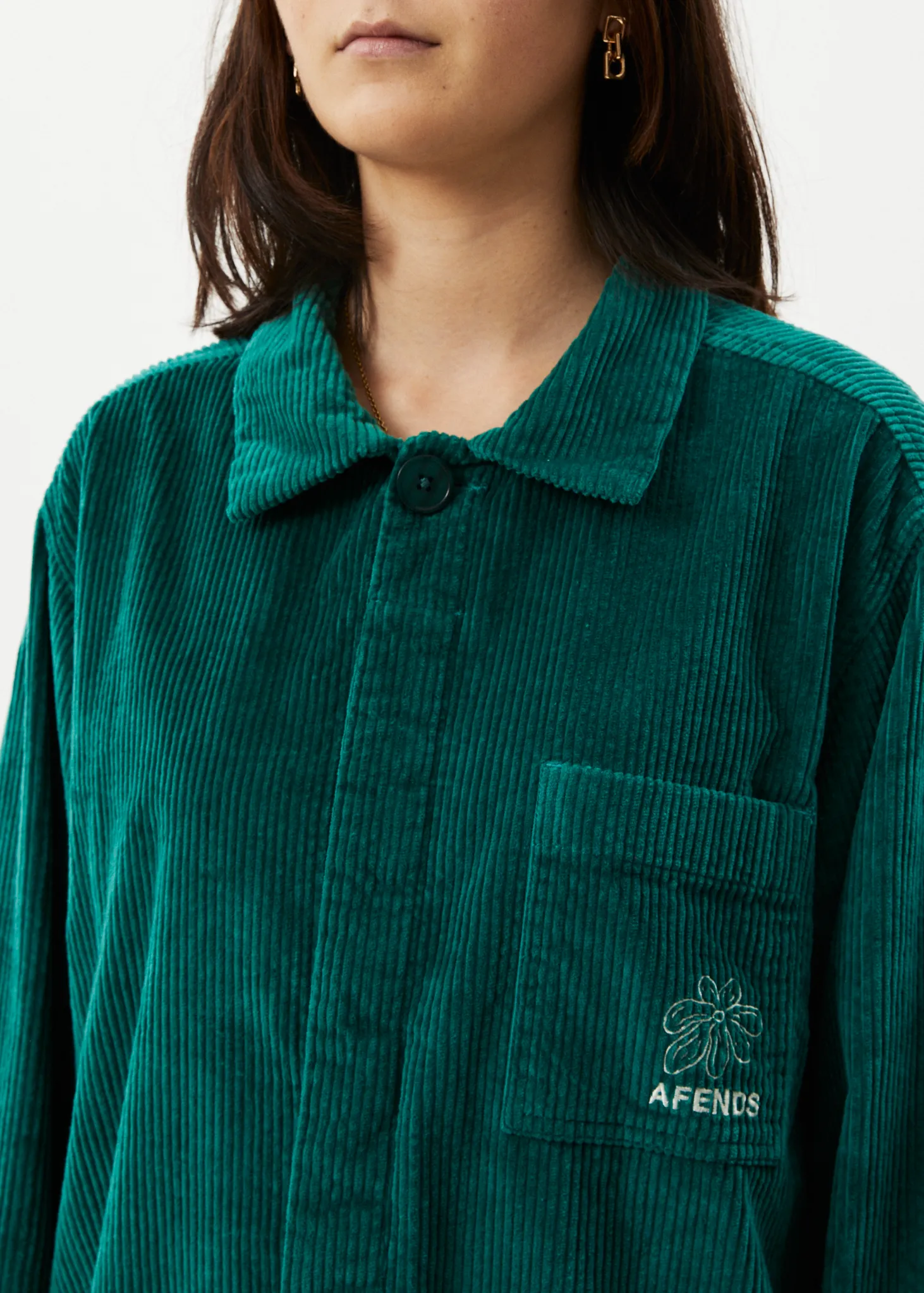 AFENDS Unisex Union - Corduroy Jacket - Emerald sold by Afends product image thumbnail 4