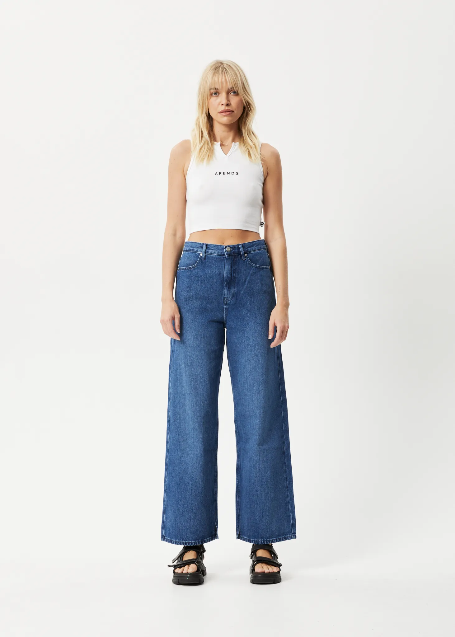 AFENDS Womens Boundless - Ribbed Singlet - White sold by Afends product image thumbnail 4