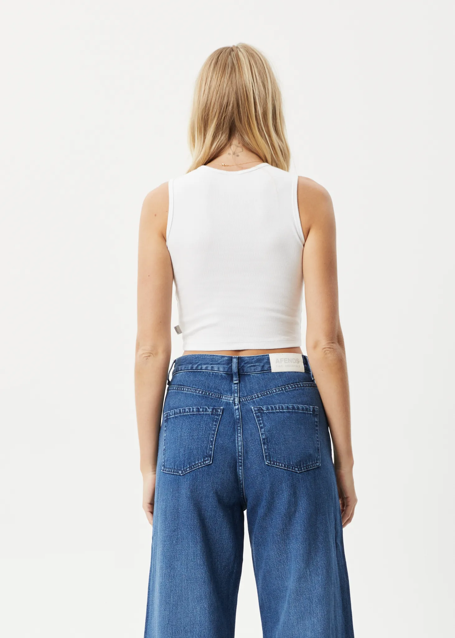 AFENDS Womens Boundless - Ribbed Singlet - White sold by Afends product image thumbnail 3