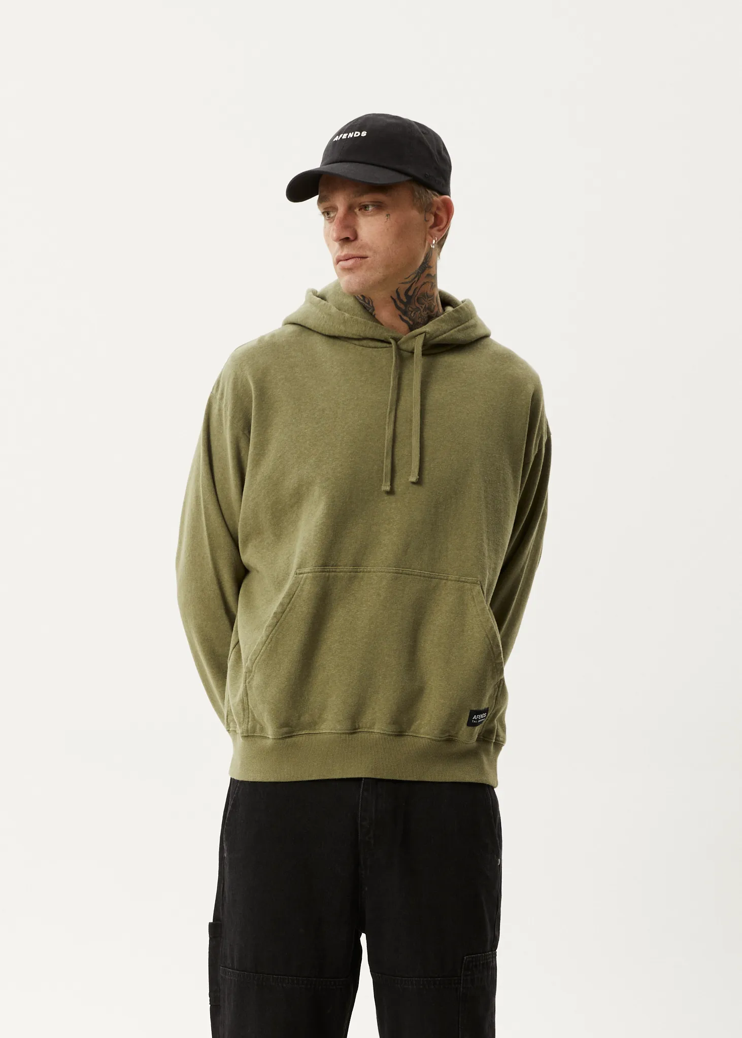 AFENDS Mens All Day - Relaxed Hoodie - Military sold by Afends product image thumbnail 2