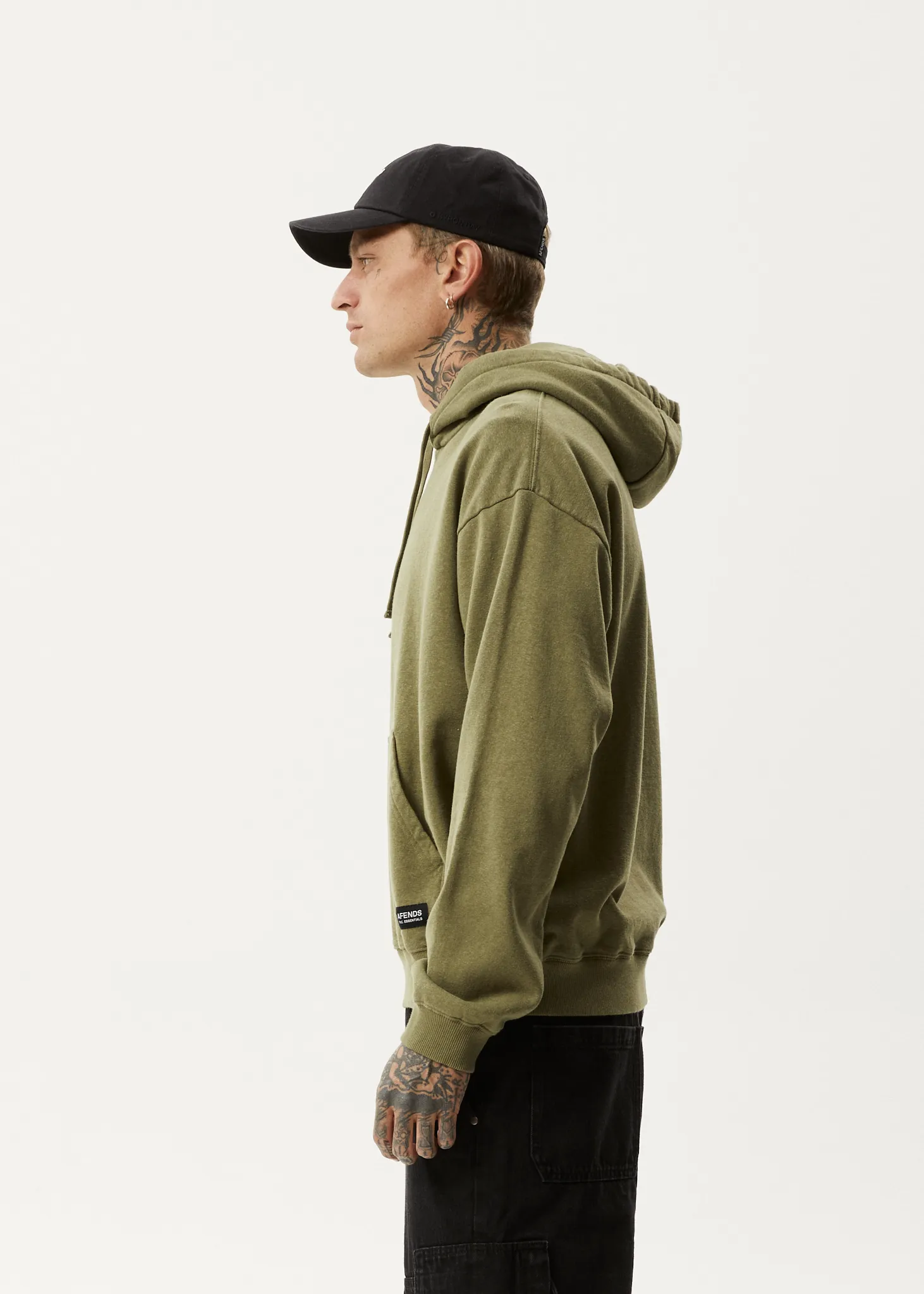 AFENDS Mens All Day - Relaxed Hoodie - Military sold by Afends product image thumbnail 4