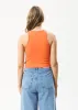 AFENDS Womens Pearly Cropped - Rib Singlet - Orange sold by Afends