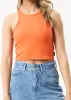 AFENDS Womens Pearly Cropped - Rib Singlet - Orange sold by Afends