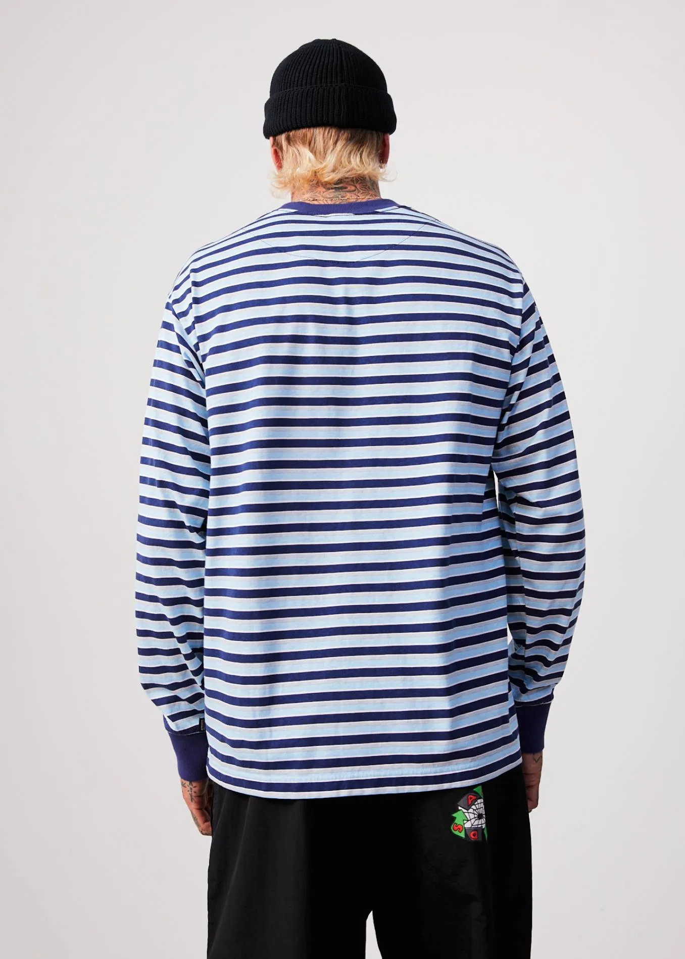 AFENDS Mens Views - Striped Long Sleeve T-Shirt - Seaport sold by Afends product image thumbnail 5
