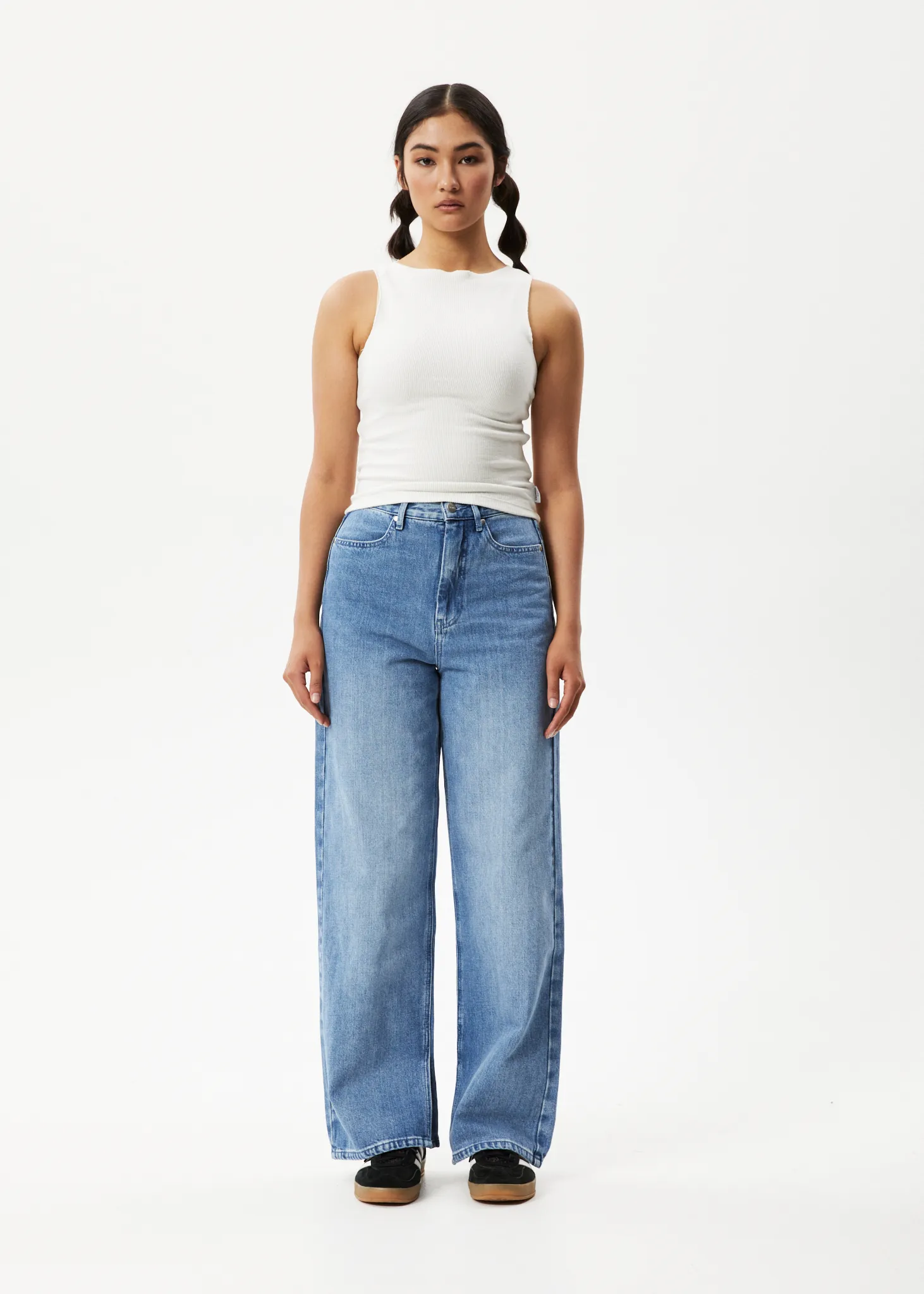 AFENDS Womens Peony - Ribbed High Neck Tank - Off White sold by Afends product image thumbnail 3