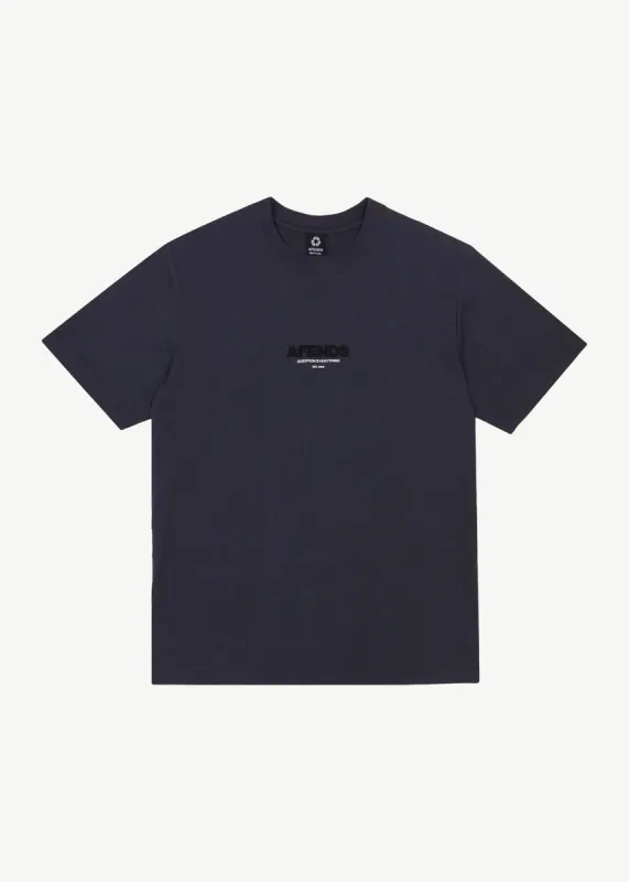 Afends Mens Vinyl - Retro Logo T-Shirt - Charcoal sold by Afends