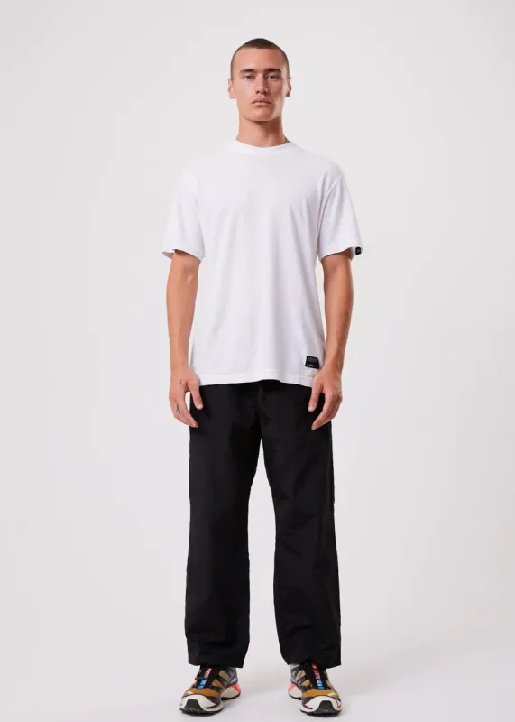 Afends Unisex Beam Up - Unisex Recycled Spray Pants - Black made by Afends