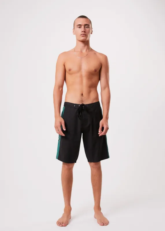 Afends Mens Walker - Hemp Fixed Waist Boardshorts - Black sold by Afends