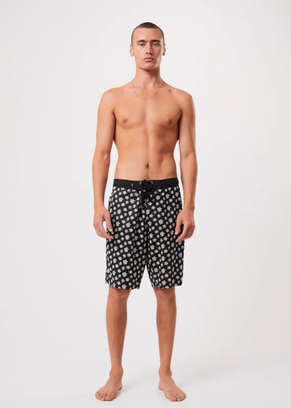 Afends Mens Pascale - Hemp Fixed Waist Boardshorts - Black sold by Afends