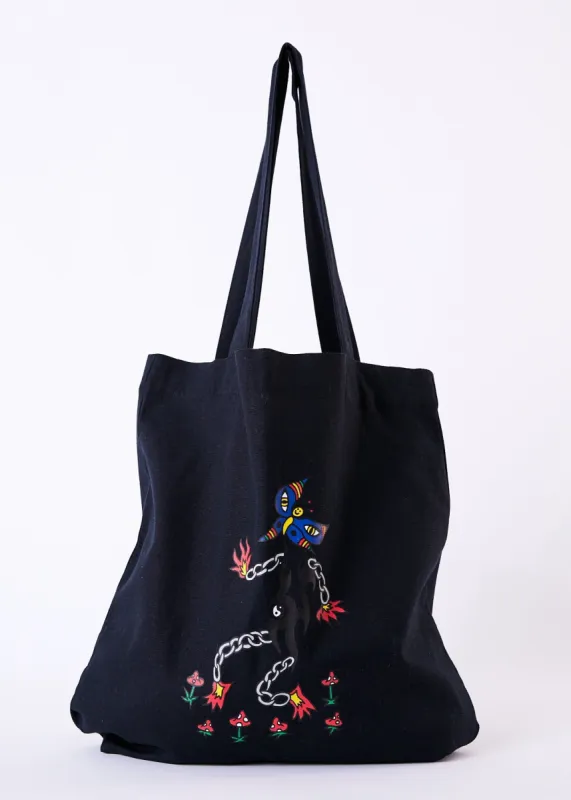 Afends Unisex Mushy - Recycled Tote Bag - Black sold by Afends