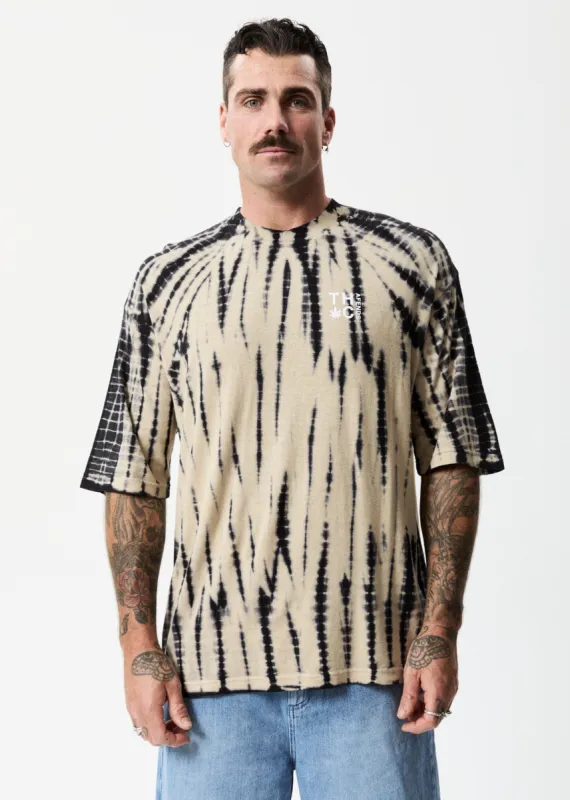 Afends Mens Glazing - Hemp Oversized T-Shirt - Clay sold by Afends