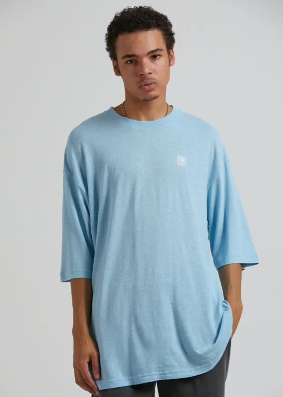 Afends Mens Daxon - Hemp Oversized T-Shirt - Sky Blue sold by Afends