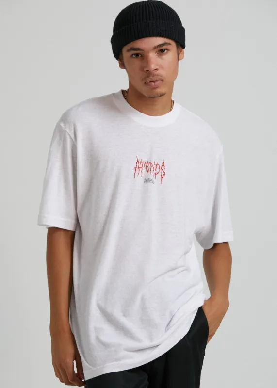 Afends Mens Other Days - Hemp Retro Fit T-Shirt - White sold by Afends