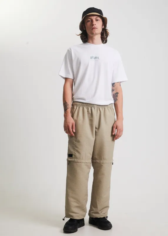 Afends Mens Checkmate - Recycled Zip Off Spray Pants  - Beach sold by Afends