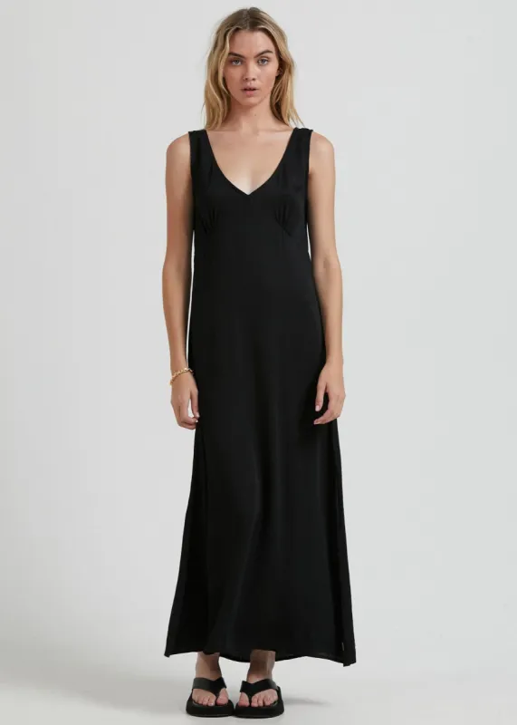 Afends Womens Leni - Recycled Maxi Dress - Black sold by Afends