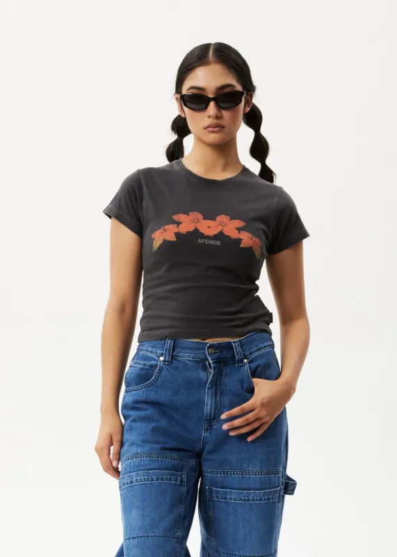 AFENDS Womens Intergalactic - Baby T-Shirt - Stone Black sold by Afends