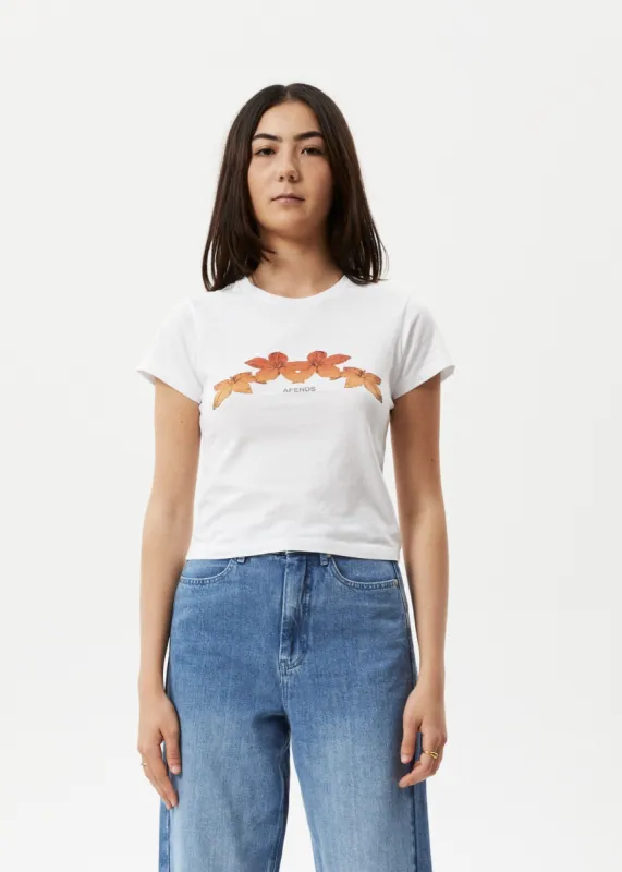 Afends Womens Intergalactic - Baby T-Shirt - White sold by Afends